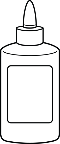 Bottle Clipart White Glue - Glue Coloring Page (230x550)