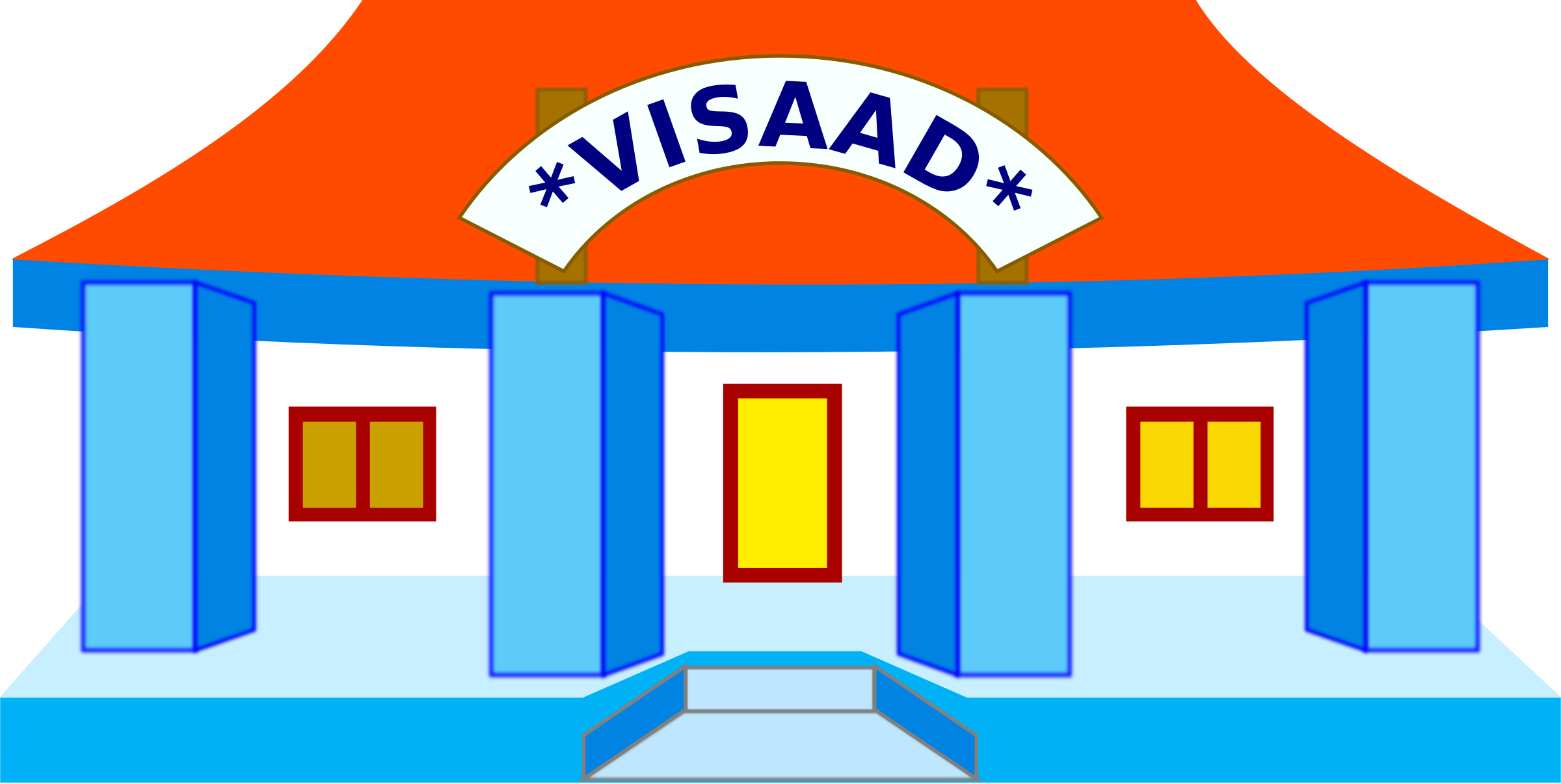 School Building Clip Art - School Png (2400x1206)