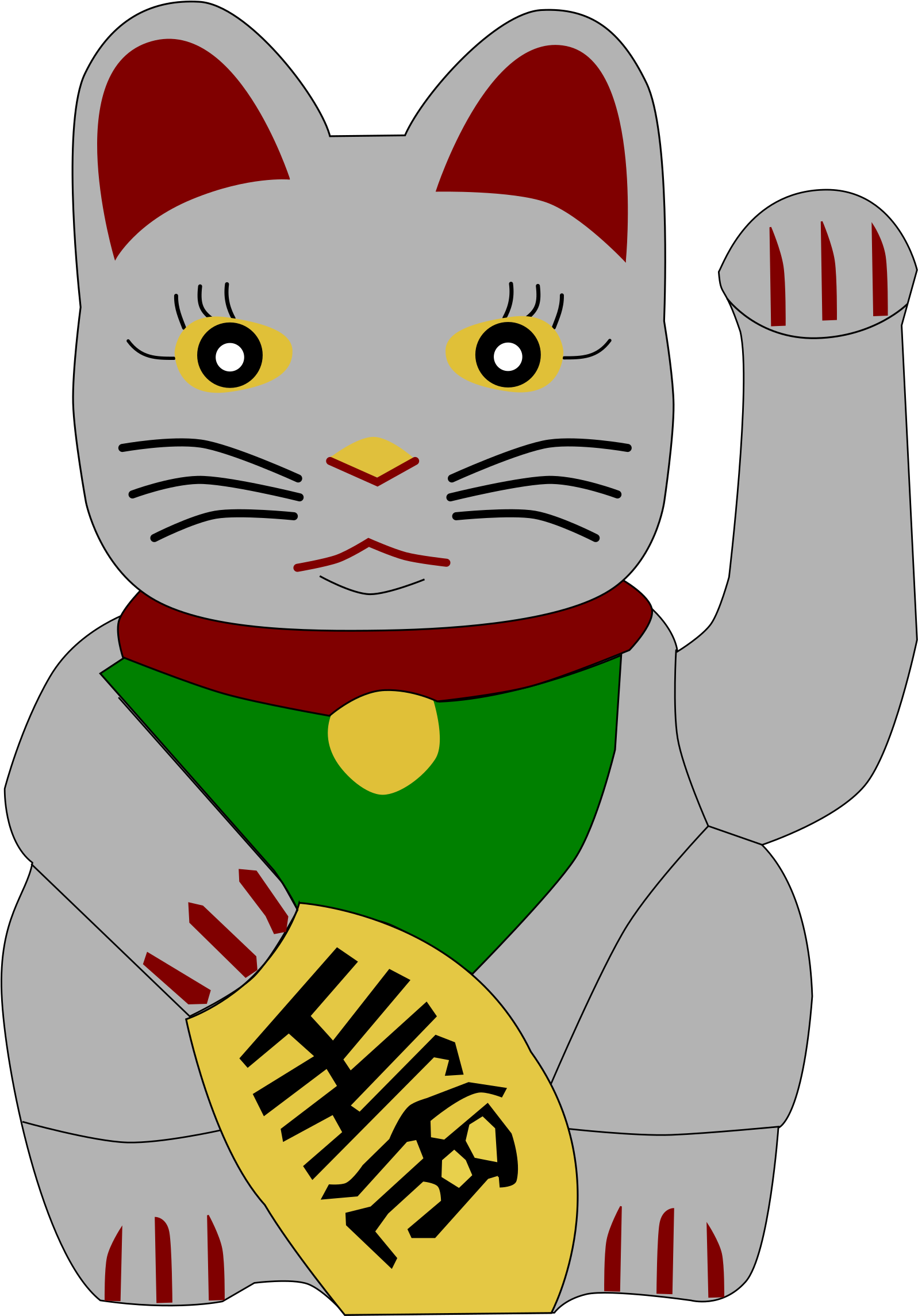 Gato De La Suerte Vector (1736x2400)