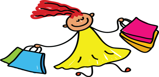 Excellent Thrift Store Clip Art Hours And Directions - Go Shopping Clip Art (560x271)