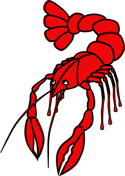 Excellent Crawfish Clip Art Red At Clker Com Vector - Clipart Crawfish (426x598)