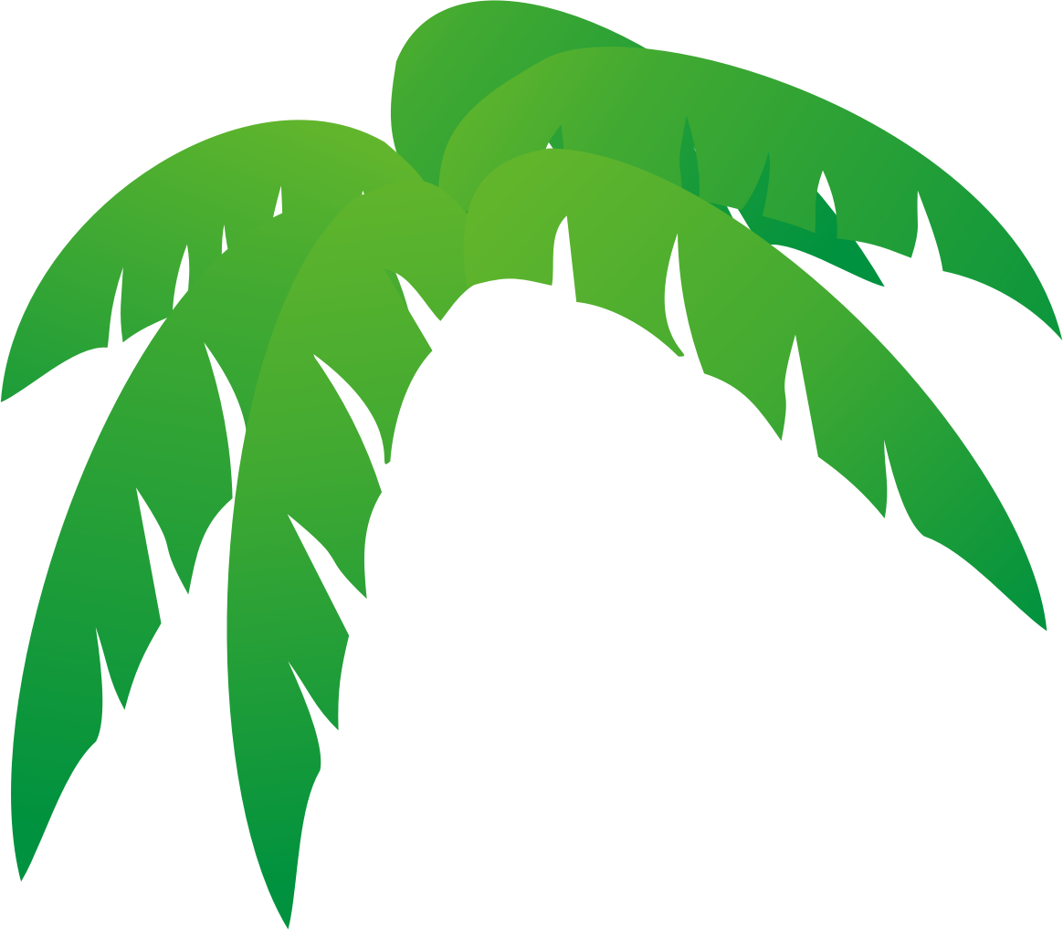 Coconut Palm Leaf Clip Art - Palm Tree Leaves Clip Art (1164x1019)