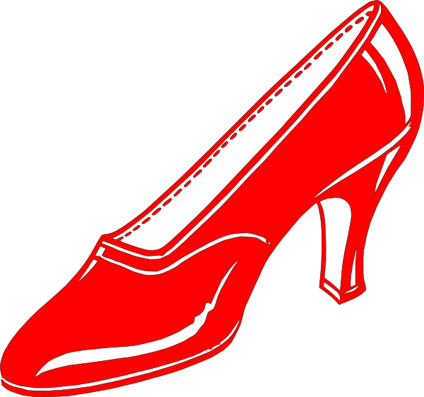 Red Heals Clip Art - Shoe Clip Art (600x562)