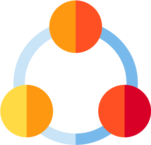 Collaboration, Organization, Team, Circles, Networking, - Collaborate Icon Png Flat (512x512)