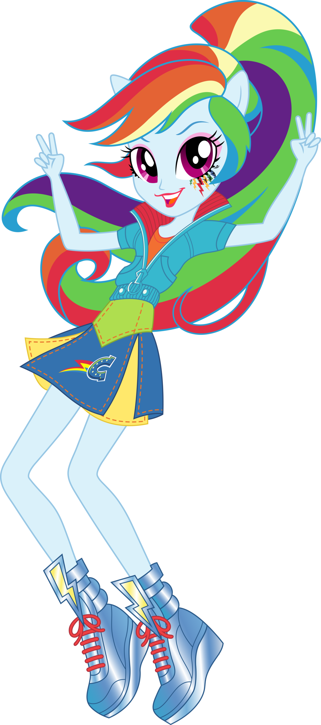 School Spirit Rainbow Dash Vector By Icantunloveyou - Rainbow Dash Equestria Girl Friendship Games (1024x2311)