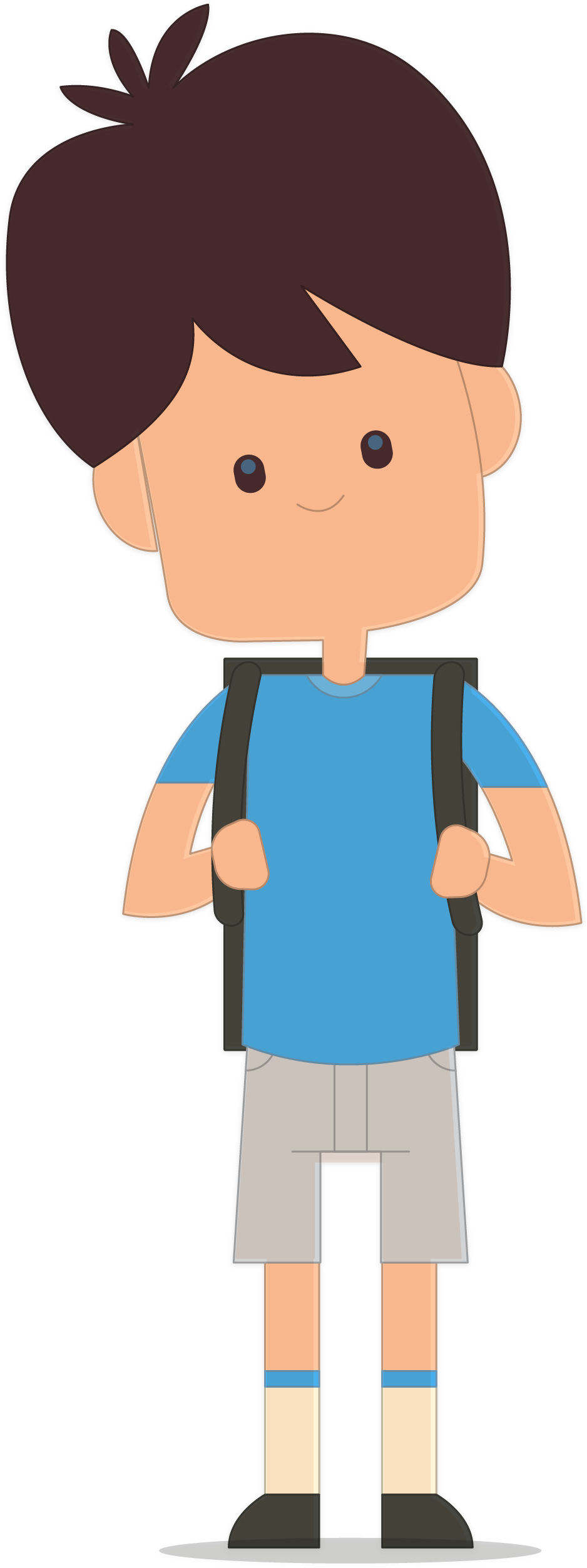 Student Cartoon Clip Art - Student (946x2516)