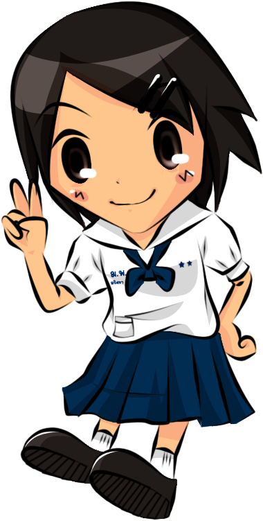 Thai's Student Uniform By Zilchat - Cartoon (432x792)