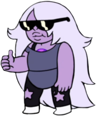 Strong In The Real Way, Transparent Thumbs Up Amethyst - Steven Universe Amethyst Pizza (500x500)