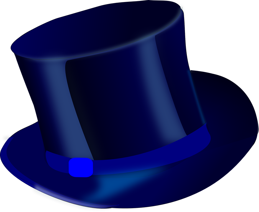 Cap Clipart Top - Sombrero De Copa Azul (878x720)