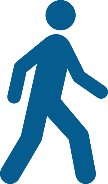 Pedestrian Clip Art - Walking Icon Png (348x591)