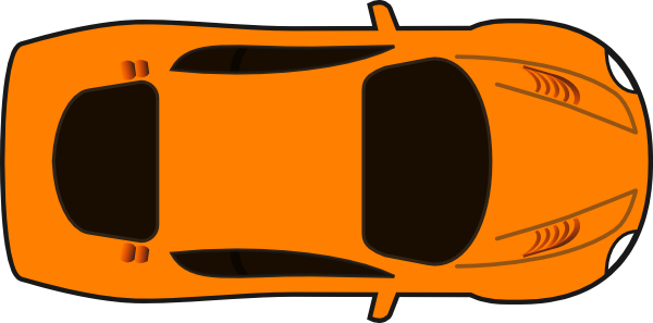Car Top View Clipart (600x297)