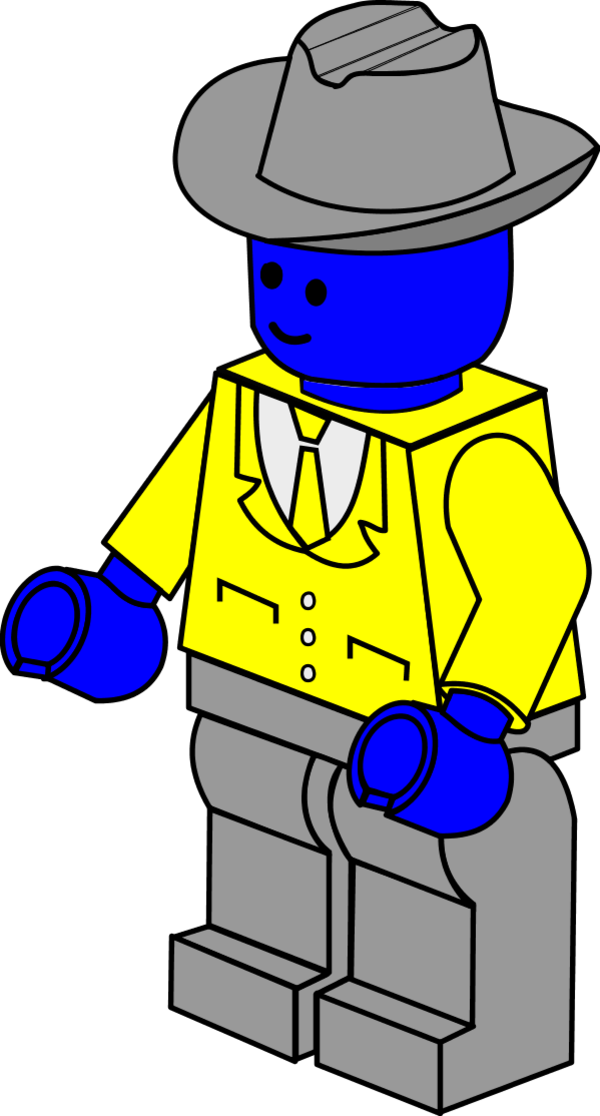 Business Man Lego Vector Clip Art - Lego Clipart (600x1116)