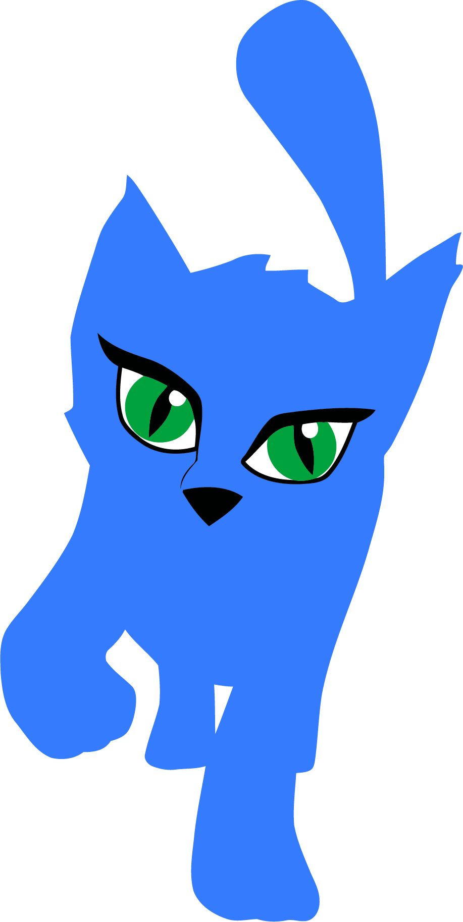 Blue Cat Cliparts - Blue Cat Cartoon Gif (917x1827)