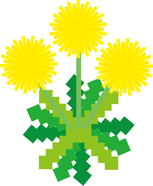 Dandelion Clip Art - 春 花 無料 イラスト (522x631)