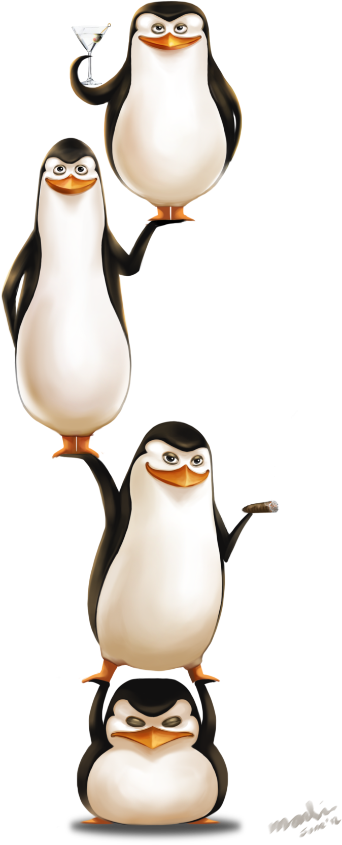 Madagascar Penguins Png - Madagascar Penguin (900x1875)