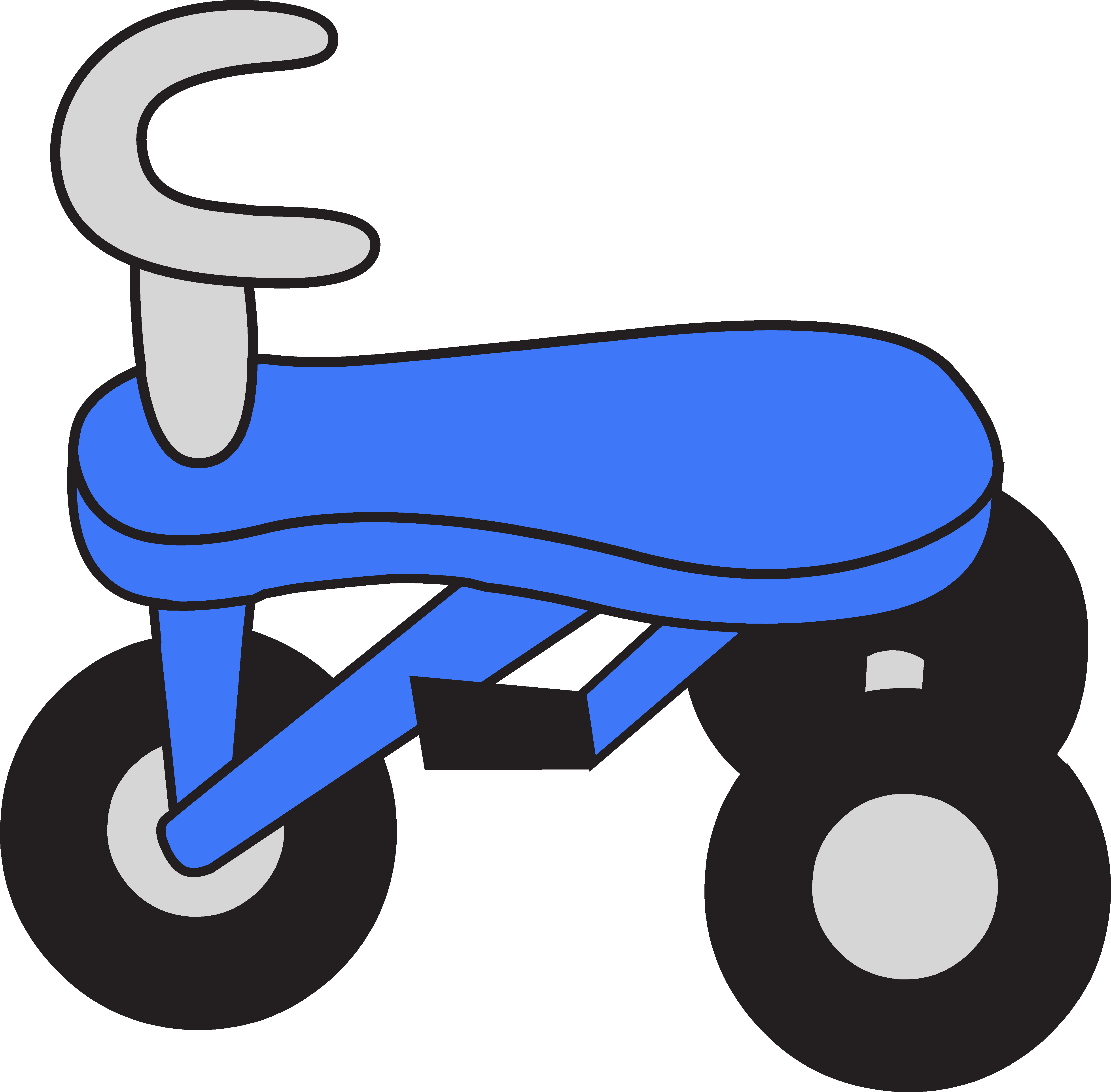 Little Blue Tricycle Clipart - Clipart Of Tricycle (5031x4947)