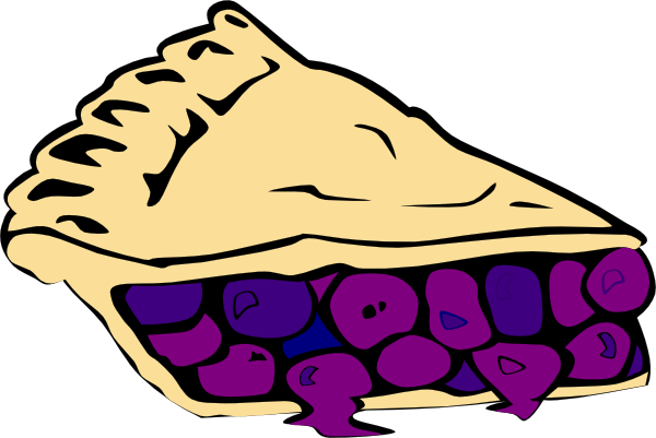 Blueberry Pie Clip Art - Slice Of Blueberry Pie Clipart (960x642)