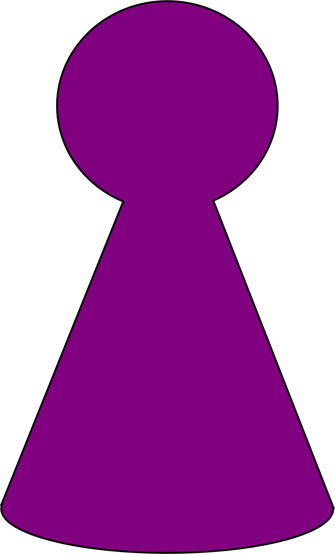 Clipart Ludo Piece Plum Purple - Game Piece Clip Art (1697x2400)