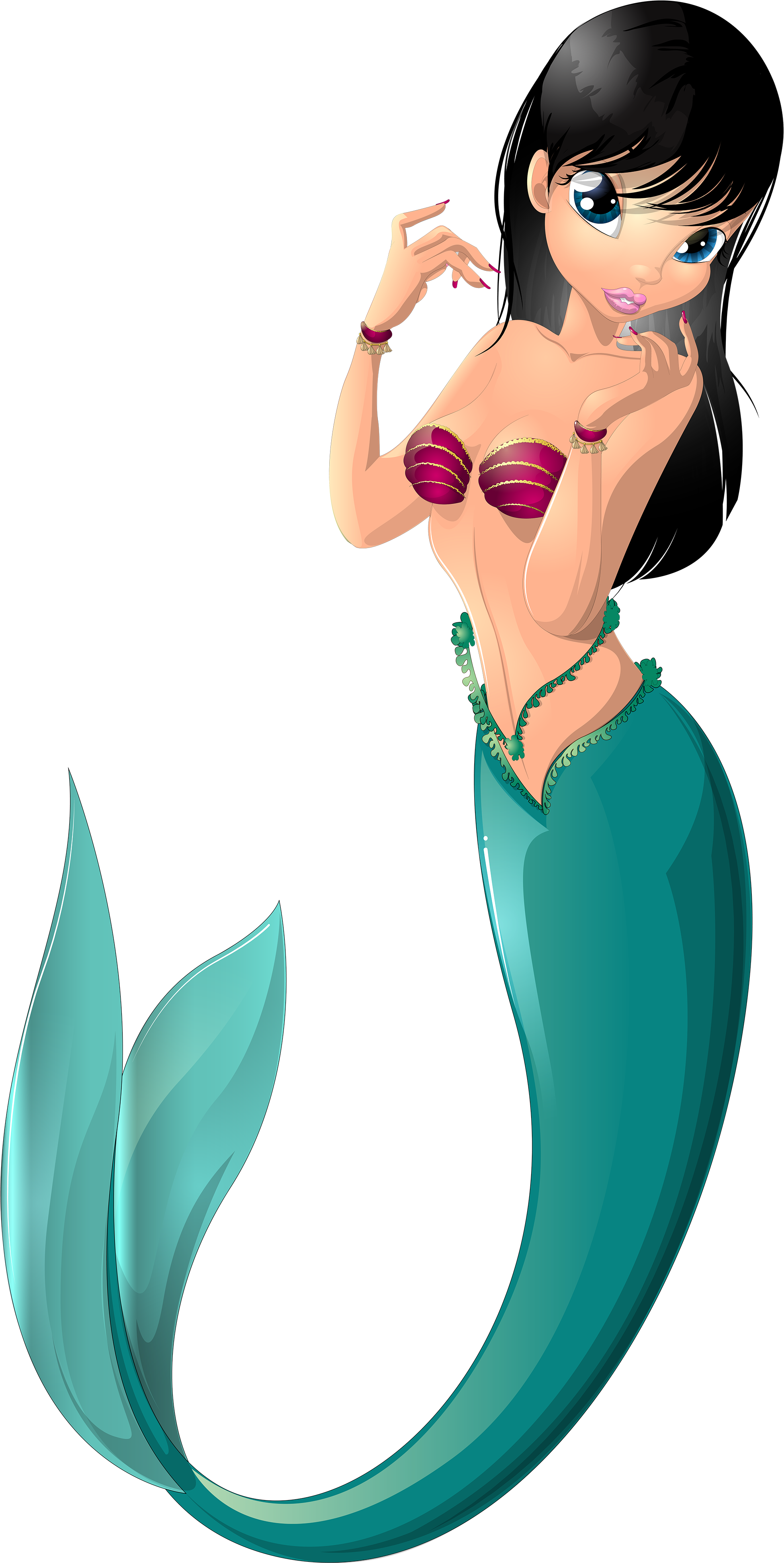 Cartoon Mermaid Clipart Free Clip Art Images Image - Cartoon Mermaid (2060x4000)