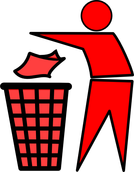 Waste Clip Art At Clker - Don T Litter Sign (462x592)