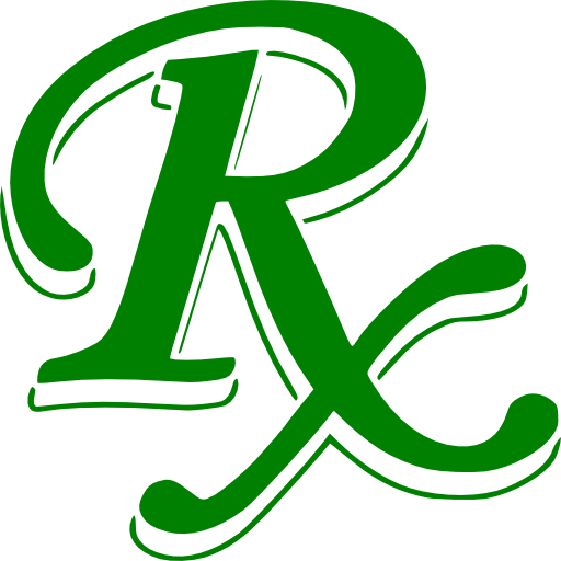 Green Medical Rx Symbol Clipart Image - Rx Symbol (512x512)
