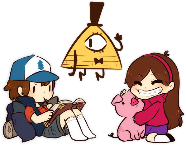 Gravity Falls By Mousu - Bill Cipher (597x466)