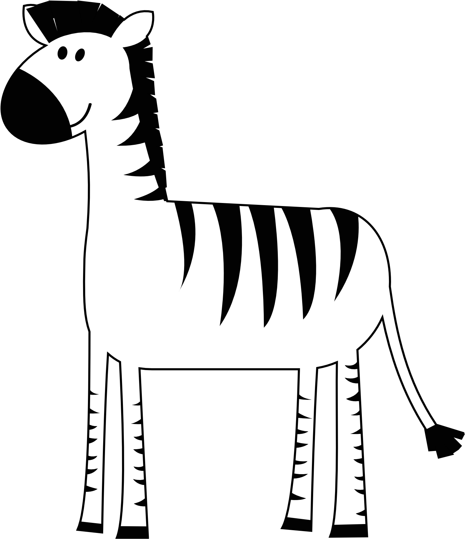 Zebra Clipart Animals Clip Art - Desenhos De Animais Selvagens Coloridos (1979x1979)