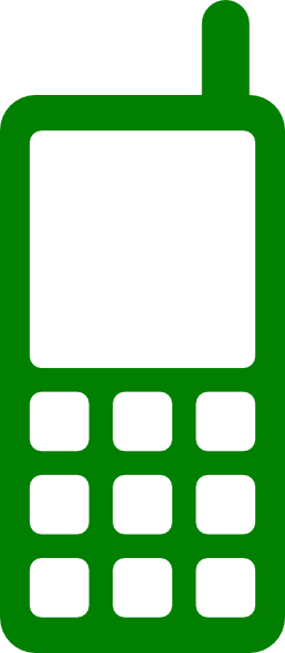 Cell Phone Icon Green (258x591)