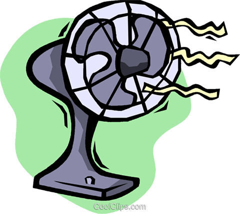 Electric Fan Royalty Free Vector Clip Art Illustration - Electric Fan On Clipart (480x428)