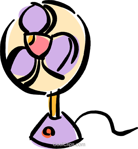 Electric Fan Vektor Clipart Bild Vc040347 Coolclipscom - #1 Fan 25mm Pin Button Badge Lapel Pin Number One Fan (443x480)
