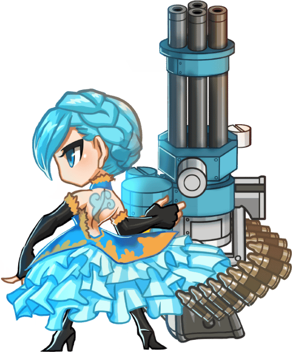 Maiden Serin / Gun Lady Serin / Gun Goddess Serin / - Brave Frontier Water Battle Maiden (644x762)
