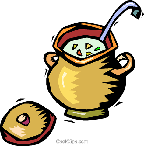 Pot Of Soup Royalty Free Vector Clip Art Illustration - Sopa Da Pedra Gifs (473x480)