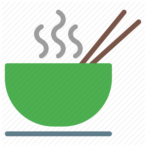 Icon Noodle Soup Clipart Bowl Soup Chopsticks - Noodle Bowl Soup Hot Png (512x512)