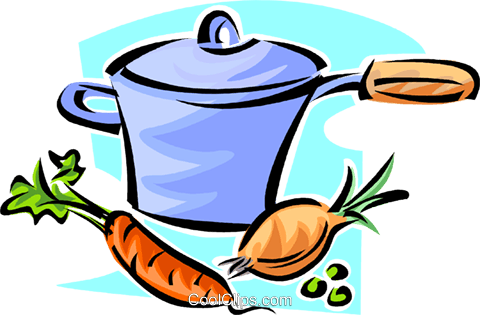 Pot Of Vegetable Soup Royalty Free Vector Clip Art - Clip Art (480x315)