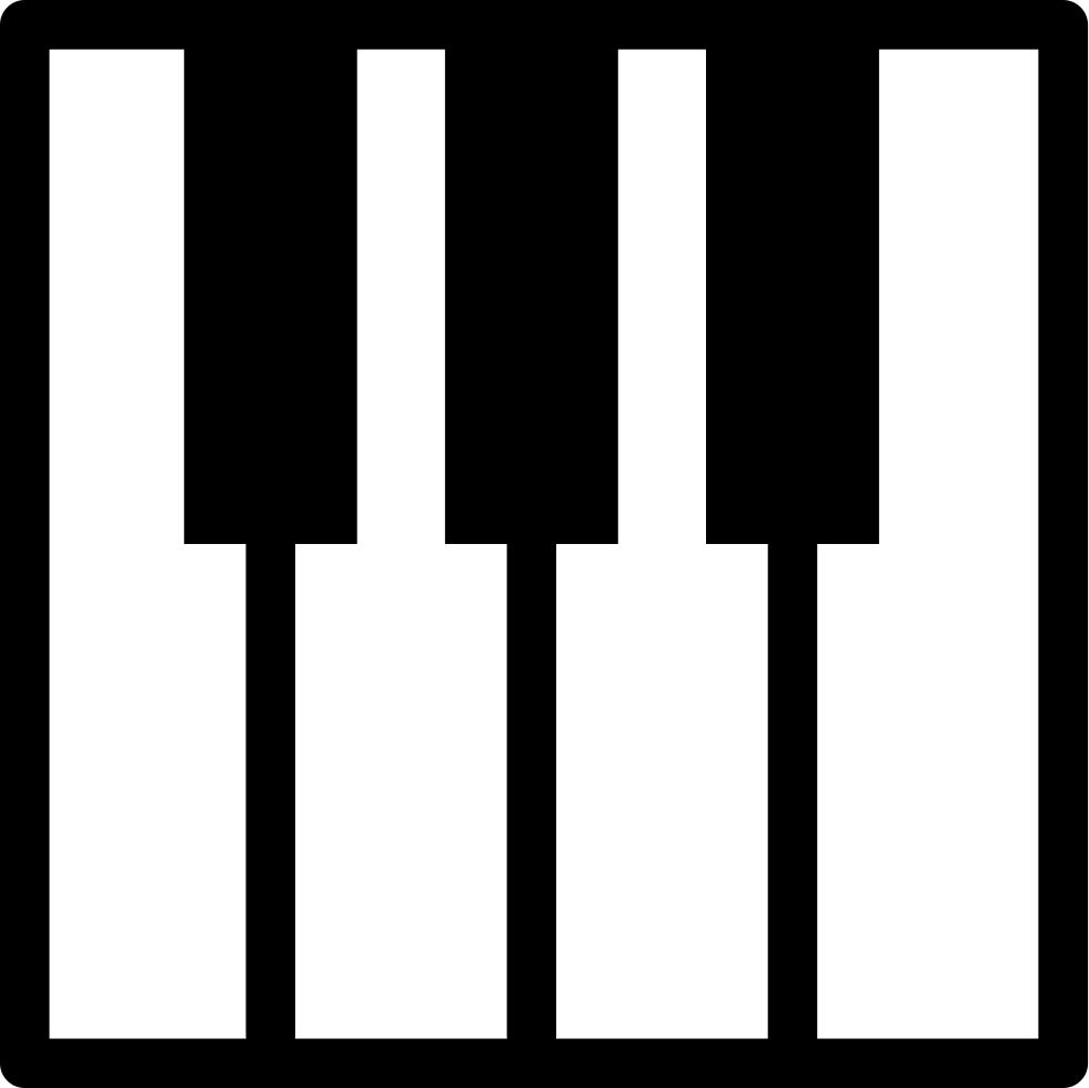 Piano Silhouette Png - Musical Keyboard (981x980)