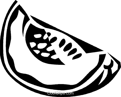 Melon Slice Royalty Free Vector Clip Art Illustration - Melon Slice Royalty Free Vector Clip Art Illustration (480x385)