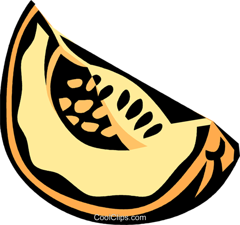 Melon Slice Royalty Free Vector Clip Art Illustration - Melon Slice Royalty Free Vector Clip Art Illustration (480x450)