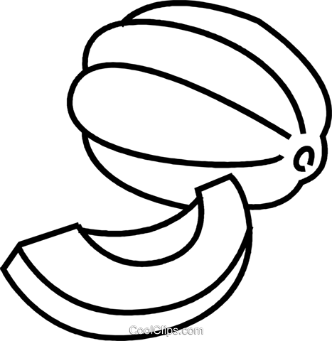 Melon Royalty Free Vector Clip Art Illustration - Illustration (467x480)