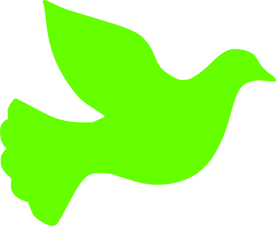 Dove Clipart Green - Pink Dove Clip Art (555x455)