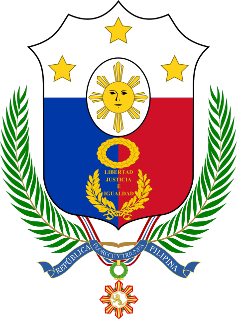 Philippine Flag Png Pic - Republic Of The Philippines Logo (476x640)