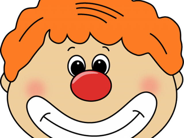 Red Hair Clipart Clown Hair - Clown (640x480)