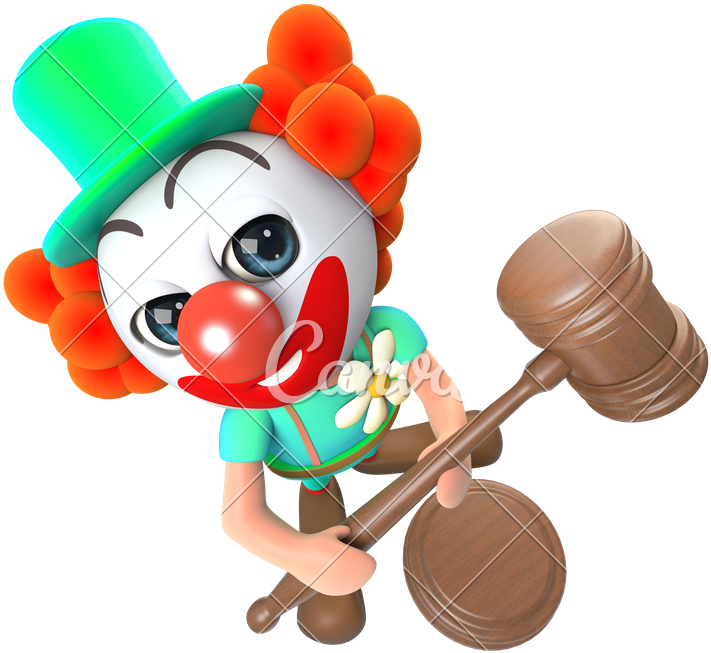3d Funny Cartoon Clown - Cartoon (800x800)