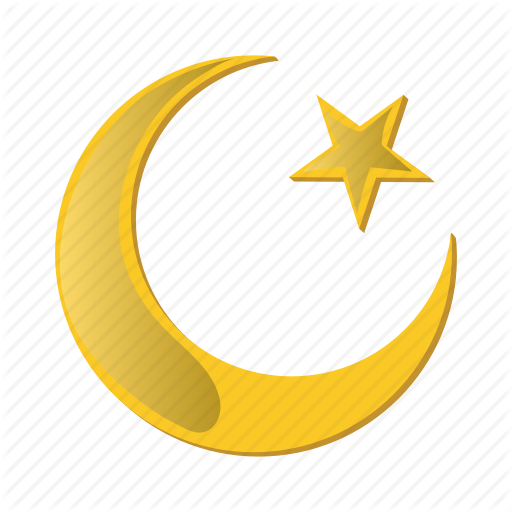 Muslim Moon Clipart Star And Crescent Symbols Of Islam - Star And Moon Cartoon (512x512)