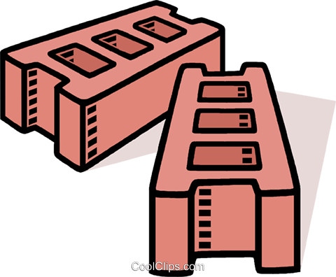 Cement Blocks Royalty Free Vector Clip Art Illustration - Solids Science (480x396)