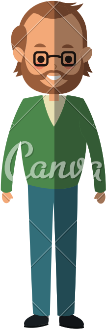 Happy Man Cartoon Icon - Middle Aged Man Cartoon (800x800)