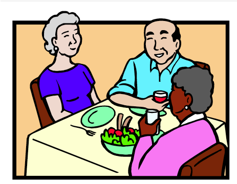 The Seniors Drop-in Program Provides Older Adults With - Luncheon Club Clip Art (894x359)