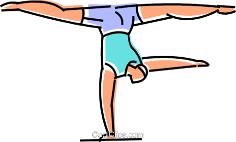 Gymnast Performing On The Balance Beam Royalty Free - Gymnast (480x288)