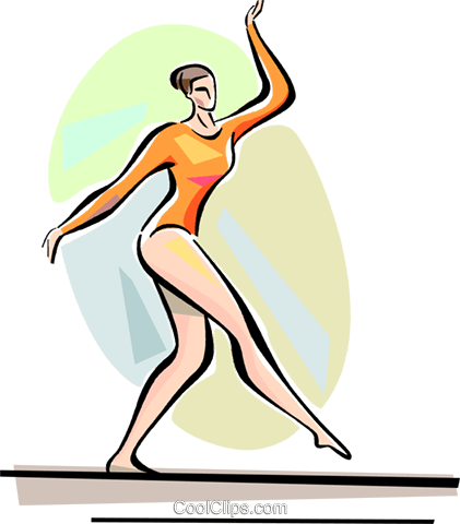 Balance Beam Royalty Free Vector Clip Art Illustration - Illustration (421x480)