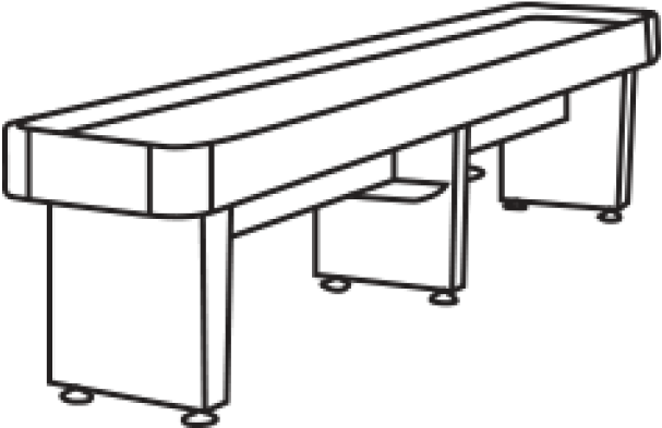 Outdoor Clipart Shuffleboard - Shuffleboard Black And White (640x480)