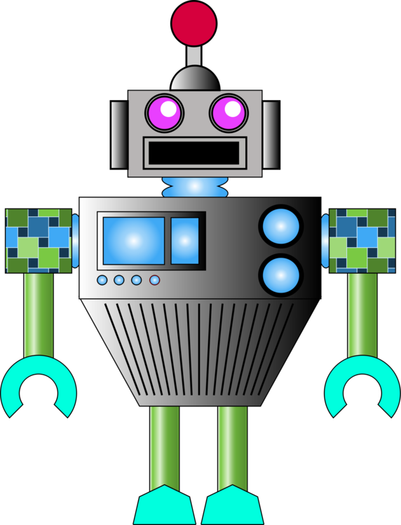 Robot Line - Clip Art (572x750)